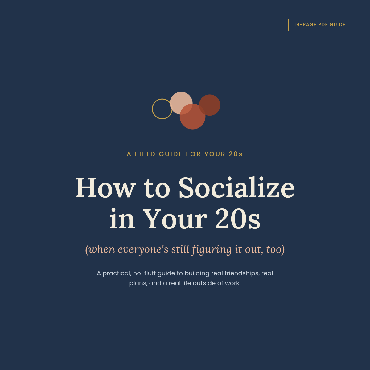 How to Socialize in Your 20s - self-help PDF guide cover