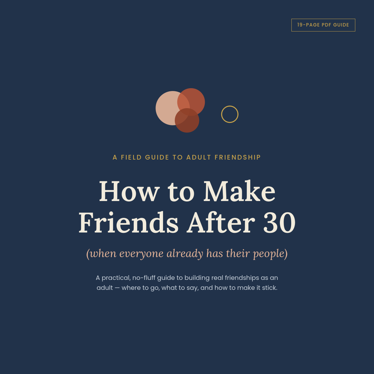 How to Make Friends After 30 - self-help PDF guide cover